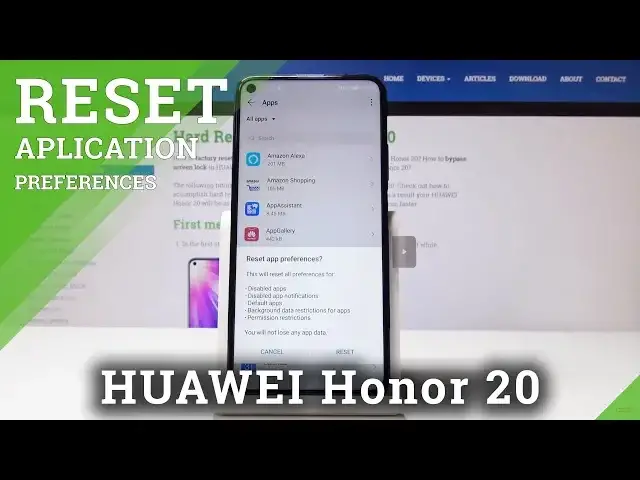 'Video thumbnail for How to Reset App Settings in HUAWEI Honor 20 - Restore App Default Configuration'