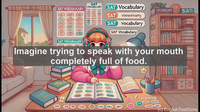 Video thumbnail for 5000 Must Know SAT Vocabulary - Understanding 'Mouthful': More Than Just Food in Your Mouth
