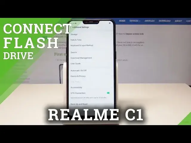 Video thumbnail for How to Turn On the OTG Connection on REALME C1 - Connect Flash Drive