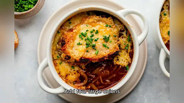'Video thumbnail for French Onion Soup recipe'