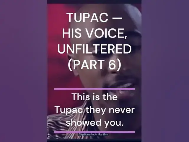 Video thumbnail for 🔥Tupac’s Voice, Unfiltered — The Message They Ignored (Part 6)–2Pac Rare Moments 🎬✨#tupac #2pac