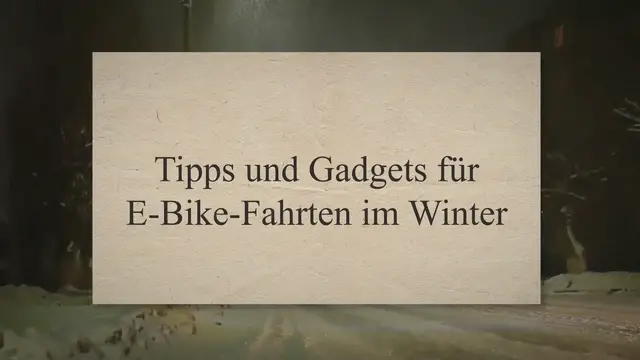 'Video thumbnail for E-Bike Winter-Fahrspaß: Tipps & Gadgets'