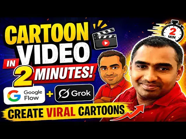 Video thumbnail for Cartoon Video Creation with AI | How to Create Animation Videos with Google Flow and Grok