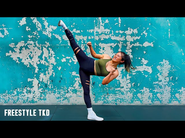 Video thumbnail for 4th° Black Belt 🥋🔥 Freestyle Taekwondo Girl with Next-Level Skills 💪