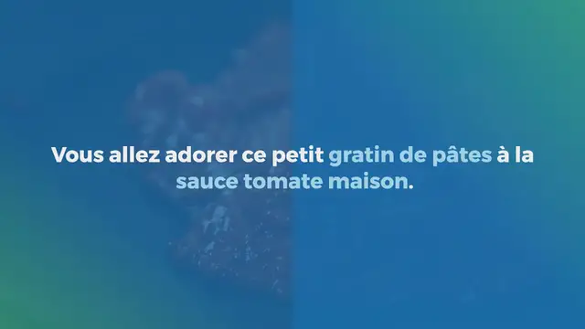 Video thumbnail for LA RECETTE DU GRATIN DE PÂTES À LA SAUCE TOMATE MAISON