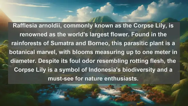 Video thumbnail for Exploring Indonesia's Natural Treasures: Top 10 Native Plants You Need to Know