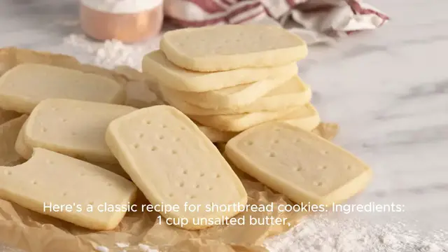 Video thumbnail for Shortbread cookie recipe