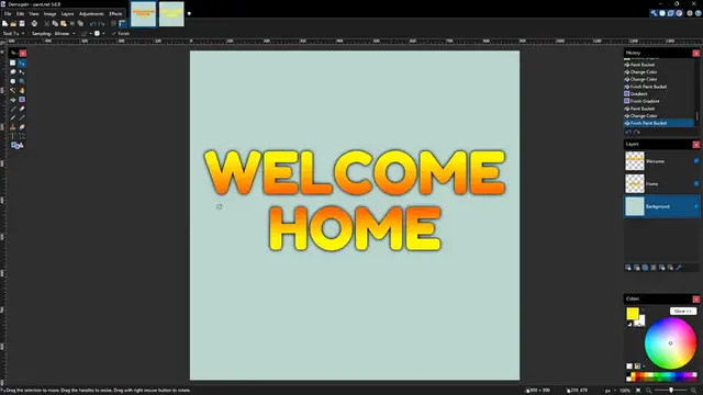 Video thumbnail for How To Fill Text With Gradient In Paint.Net