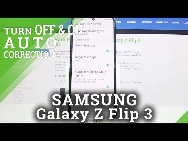 'Video thumbnail for How to Turn On/Off Auto Correction on SAMSUNG Galaxy Z Flip 3 – Correct Text Automatically'