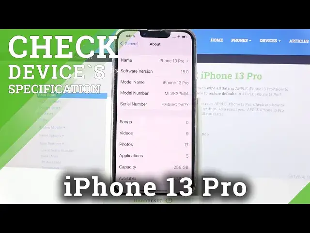 'Video thumbnail for How to Check Phone Specifications on iPhone 13 Pro - Verify Phone Info'