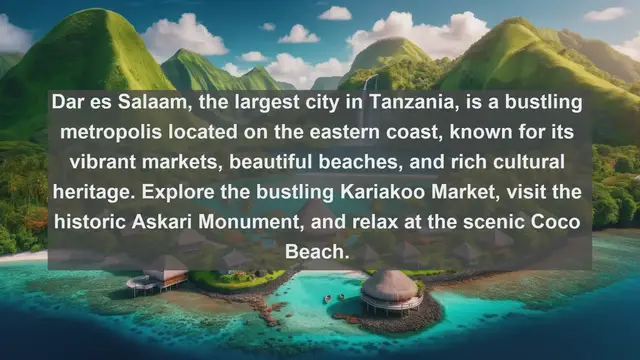 Video thumbnail for Discover Tanzania's Splendor: Top 10 Most Beautiful Cities to Explore