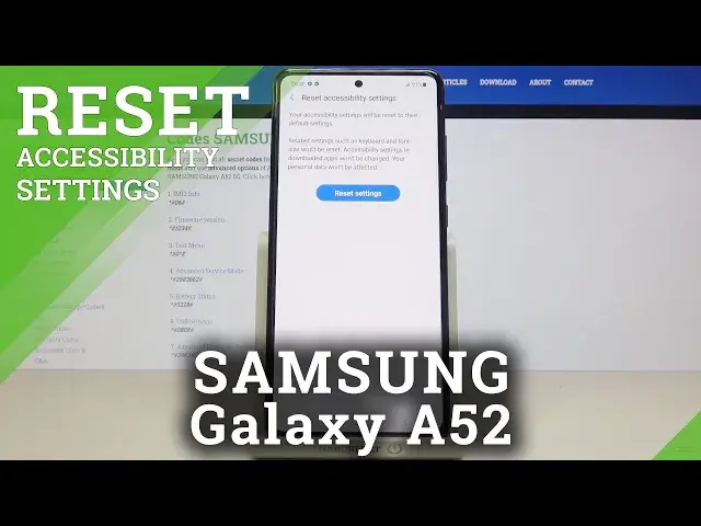 'Video thumbnail for How to Reset Accessibility Preferences in SAMSUNG Galaxy A52 – Reset Options'