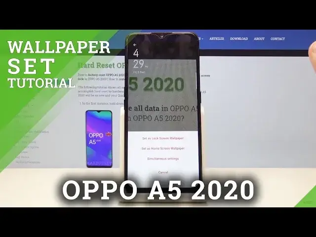 'Video thumbnail for How to Change Wallpaper in OPPO A5 2020 - Set Up Home / Lock Screen'