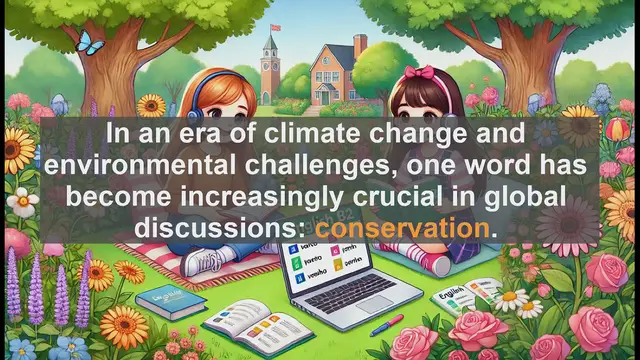 Video thumbnail for 1500 Must Know CEFR B2 Vocabulary - Conservation: Key Concept in Environmental Discussions