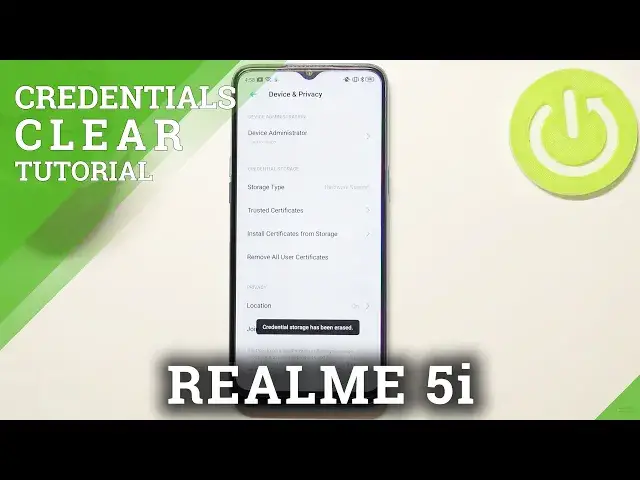 'Video thumbnail for How to Clear Credentials in REALME 5i – Find Credentials Section'