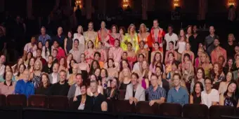 'Video thumbnail for Exclusive: 120+ MAMMA MIA! Alumni Reunite at the Winter Garden Theatre'