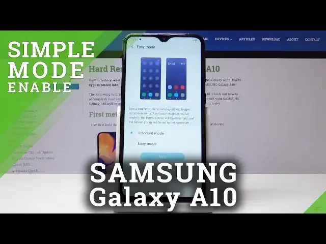 'Video thumbnail for How to Enable Easy Mode in Samsung Galaxy A10 - Large Icons'