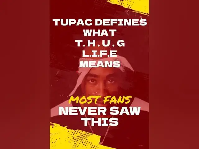 Video thumbnail for 🔥Tupac Breaks Down What Thug Life Actually Means ⚠️🎤🔥2Pac Rare Moments 🎬✨#tupac #2pac #thuglife