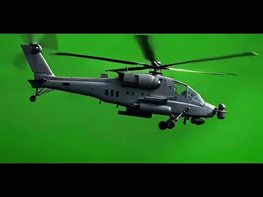 'Video thumbnail for Military Helicopter UH 60 Black Shot on Green Screen'