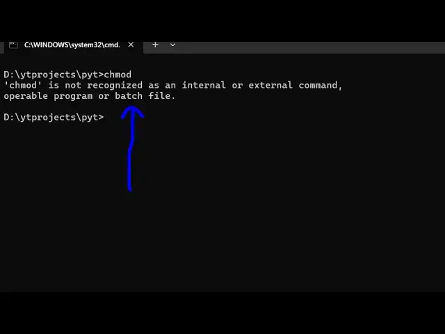 Video thumbnail for How to fix chmod is not Recognized as Internal and External Command Operable Program