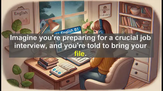 Video thumbnail for 2500 Must Know CEFR B1 Vocabulary - What Does 'File' Really Mean? A Guide for English Learners