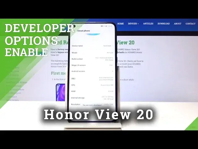 'Video thumbnail for How to Access Developer Options on Honor View 20 -  USB Debugging / OEM Unlock'