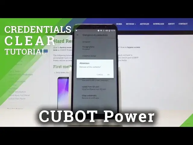 'Video thumbnail for How to Clear Credentials in CUBOT Power - Wipe Certificates'