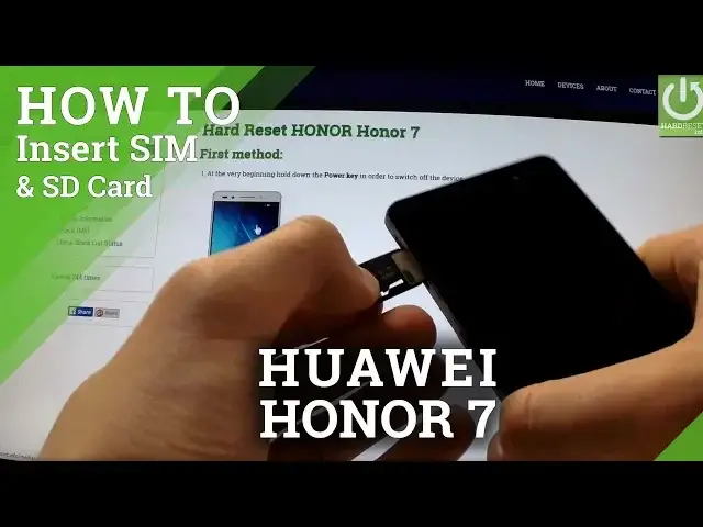 'Video thumbnail for HUAWEI Honor 7 - How to Insert SIM card and micro SD card in HUAWEI phone'