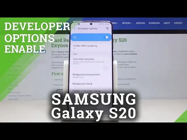 'Video thumbnail for How to Enter Developer Options in SAMSUNG Galaxy S20 – Open Developer Mode'