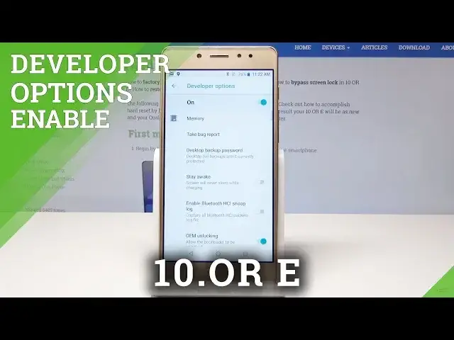 'Video thumbnail for How to Enable Developer Options in 10.OR E - OEM Unlock / USB Debugging'