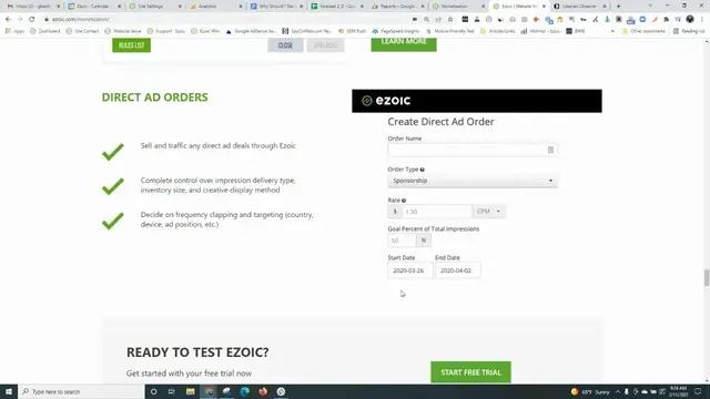 Video thumbnail for Direct Ad Orders using Ezoic