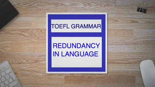 Video thumbnail for Redundancy in Language