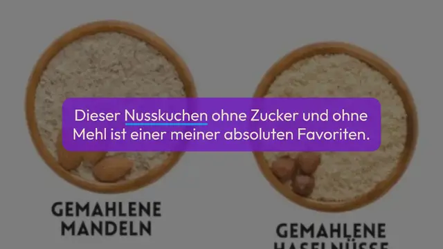 Video thumbnail for NUSSKUCHEN OHNE ZUCKER