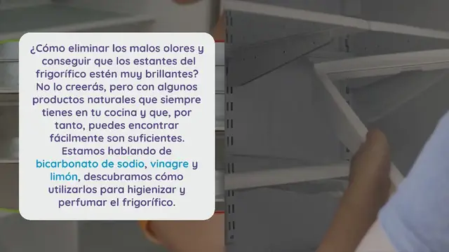 Video thumbnail for Estantes del frigorífico muy brillantes, no se necesita vinagre: ve a buscar este ingrediente a la cocina