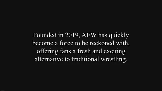'Video thumbnail for The AEW: A Revolution in Professional Wrestling'
