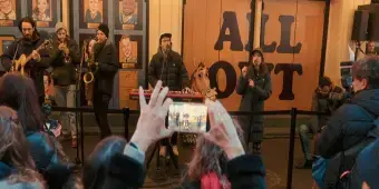 Video thumbnail for Video: Lawrence Celebrates ALL OUT with Pop-Up Concert