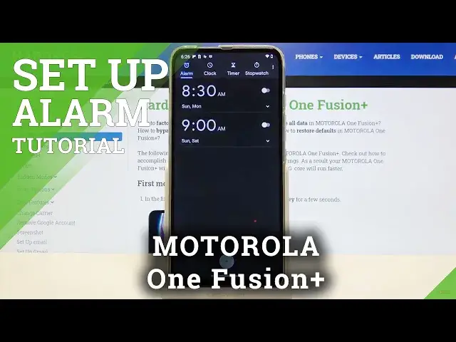 'Video thumbnail for How to Adjust Clock Alarms in Motorola One Fusion+ - Enter Alarm Clock Settings'