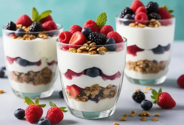 Video thumbnail for Berry Greek Yogurt Parfait