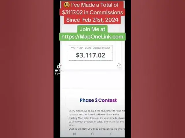 'Video thumbnail for I've made a total of $3117.02 since Feb 21st, 2024. Join me at https://MapOneLink.com 😃 #affiliate'