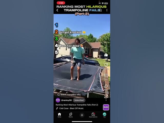 Video thumbnail for Trampoline fails 3 #foryou #funny #youtubeshorts #trampolinefails