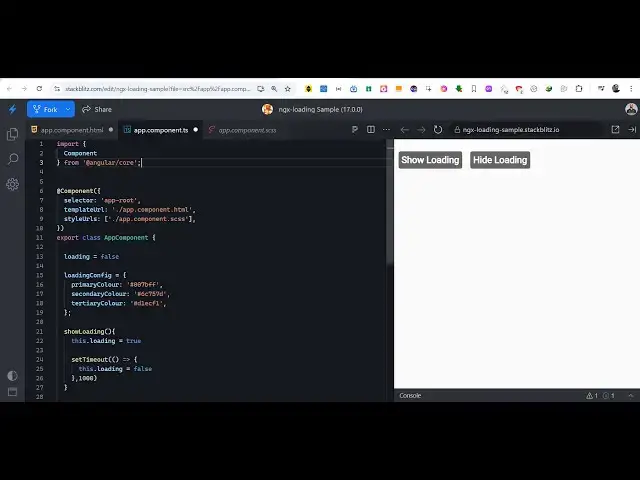 Video thumbnail for Angular ngx-loading Example to Show Loading Spinner & Progressbar in Browser Using TypeScript