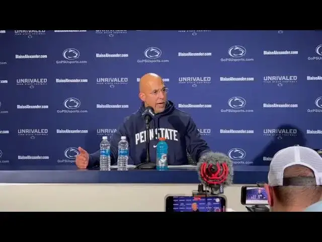 Video thumbnail for Penn State football coach James Franklin battles reporter over decision-making in loss to Michigan