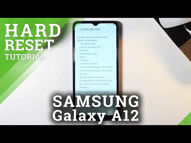 'Video thumbnail for How to Factory Reset SAMSUNG Galaxy A12 – Delete All Content & Settings'