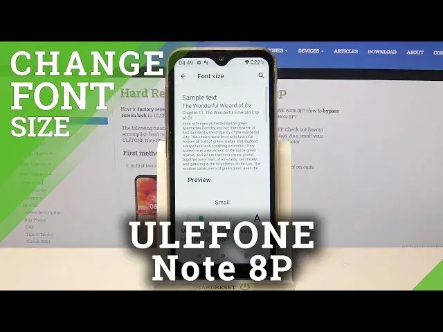 'Video thumbnail for Change Font Size / Manage Display Settings - ULEFONE Note 8P'