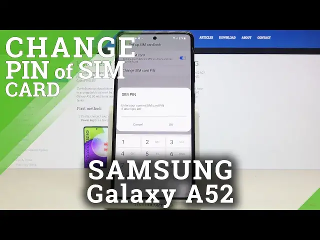 'Video thumbnail for Samsung Galaxy A52   Change SIM PIN'