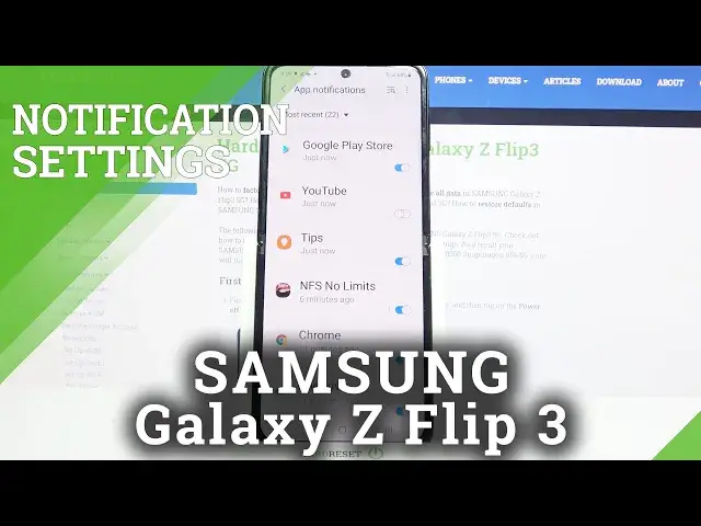 'Video thumbnail for How to Turn On/Off App Notifications on SAMSUNG Galaxy Z Flip 3 – Manage Notification Settings'