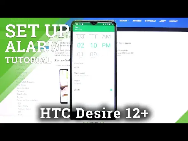 'Video thumbnail for How to Set Up Alarm Clock on HTC Desire 20+ - Alarm Clock Settings'