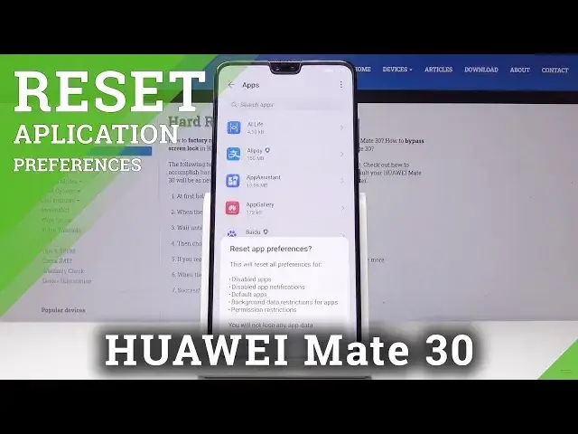 'Video thumbnail for How to Reset App Preferences in HUAWEI Mate 30 - Restore App Settings'