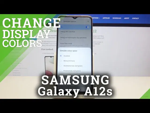 'Video thumbnail for SAMSUNG Galaxy A12s Simulate Color Space - Change Display Colors'