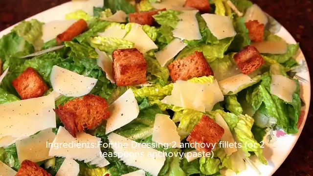 Video thumbnail for Caesar salad recipe